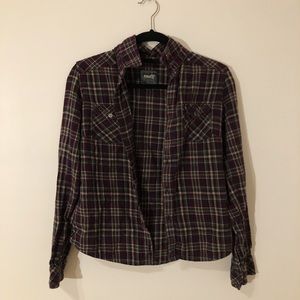 Plaid TNA (Aritzia) Button Down Top
